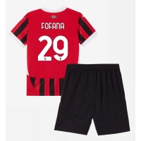 AC Milan Youssouf Fofana #29 Fotballklær Hjemmedraktsett Barn 2024-25 Kortermet (+ korte bukser)